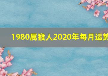 1980属猴人2020年每月运势