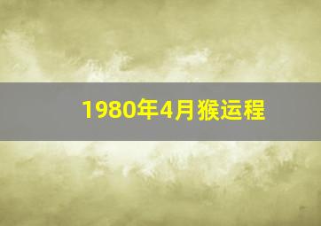 1980年4月猴运程