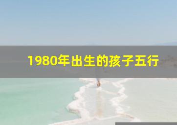 1980年出生的孩子五行