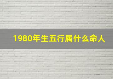 1980年生五行属什么命人