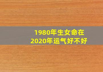 1980年生女命在2020年运气好不好