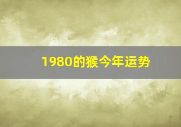 1980的猴今年运势