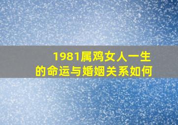 1981属鸡女人一生的命运与婚姻关系如何