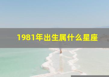 1981年出生属什么星座