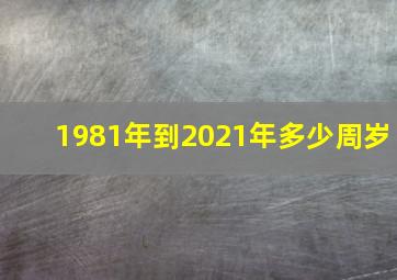 1981年到2021年多少周岁