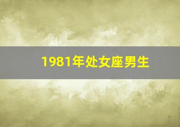 1981年处女座男生