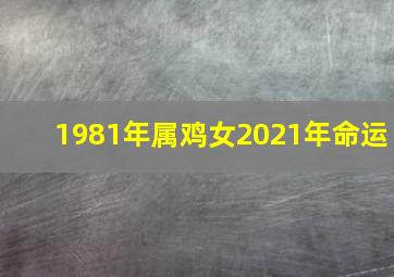 1981年属鸡女2021年命运