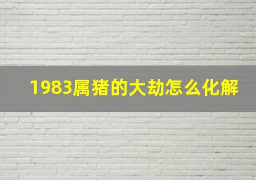 1983属猪的大劫怎么化解