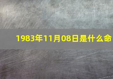 1983年11月08日是什么命