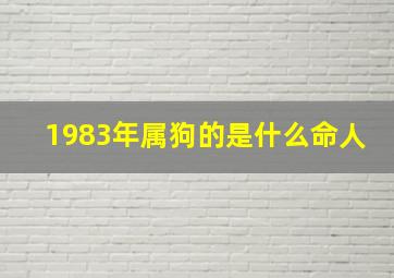 1983年属狗的是什么命人