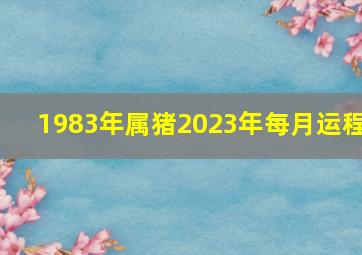 1983年属猪2023年每月运程