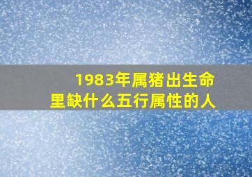 1983年属猪出生命里缺什么五行属性的人