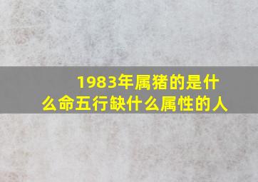 1983年属猪的是什么命五行缺什么属性的人