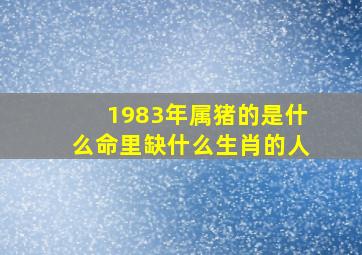 1983年属猪的是什么命里缺什么生肖的人