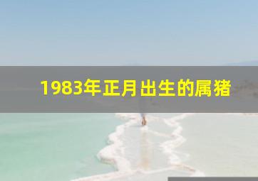 1983年正月出生的属猪