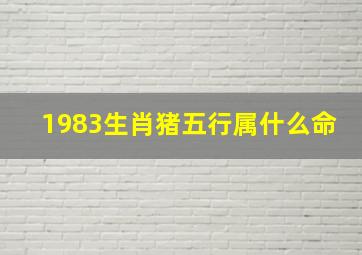 1983生肖猪五行属什么命