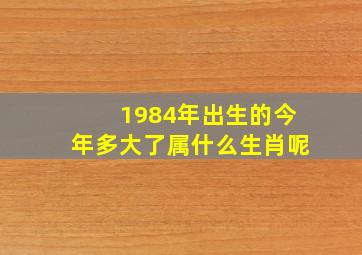 1984年出生的今年多大了属什么生肖呢