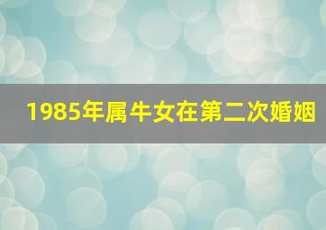 1985年属牛女在第二次婚姻