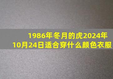 1986年冬月的虎2024年10月24日适合穿什么颜色衣服