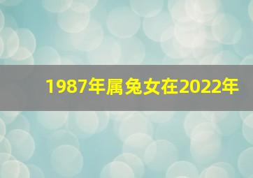 1987年属兔女在2022年