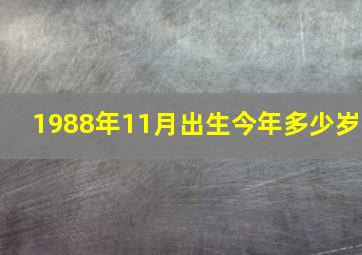 1988年11月出生今年多少岁