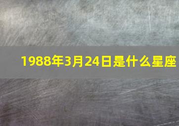 1988年3月24日是什么星座