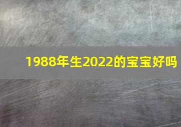 1988年生2022的宝宝好吗