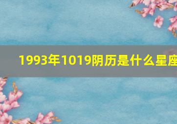 1993年1019阴历是什么星座