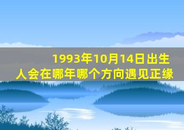 1993年10月14日出生人会在哪年哪个方向遇见正缘