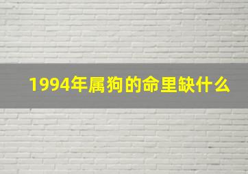 1994年属狗的命里缺什么