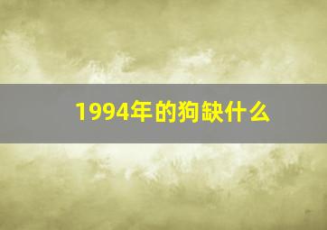 1994年的狗缺什么