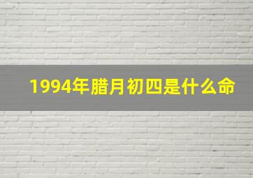 1994年腊月初四是什么命