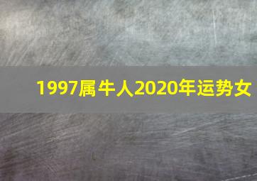 1997属牛人2020年运势女