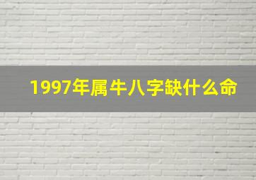 1997年属牛八字缺什么命