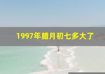 1997年腊月初七多大了