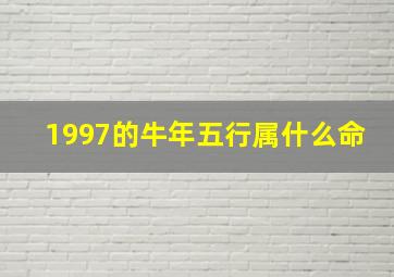 1997的牛年五行属什么命