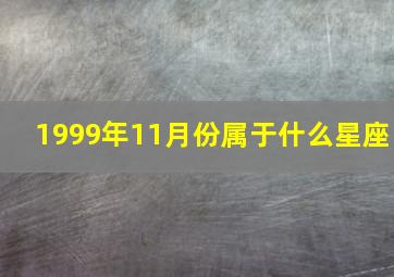 1999年11月份属于什么星座