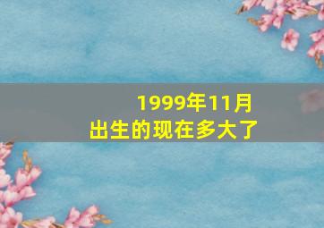 1999年11月出生的现在多大了