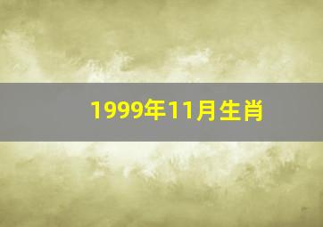 1999年11月生肖