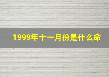 1999年十一月份是什么命