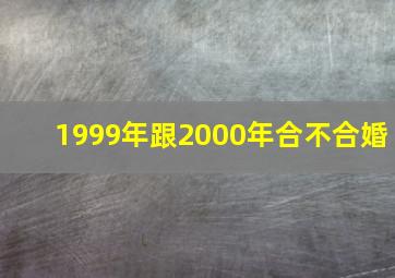 1999年跟2000年合不合婚