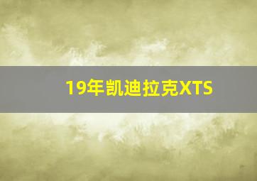 19年凯迪拉克XTS