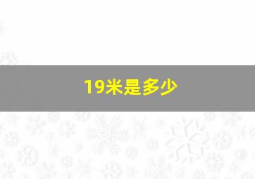 19米是多少