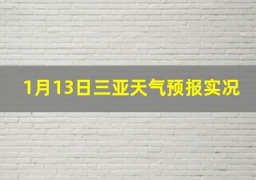 1月13日三亚天气预报实况