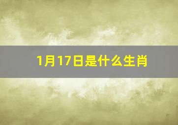 1月17日是什么生肖