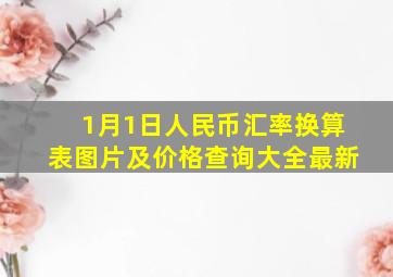 1月1日人民币汇率换算表图片及价格查询大全最新