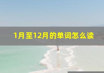 1月至12月的单词怎么读