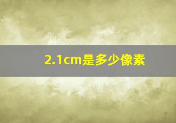 2.1cm是多少像素