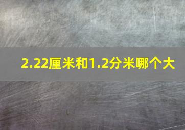 2.22厘米和1.2分米哪个大