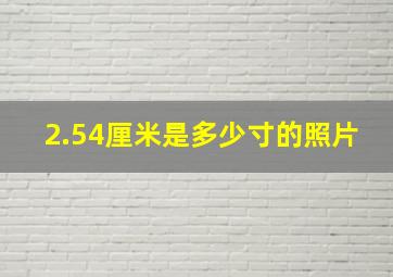 2.54厘米是多少寸的照片